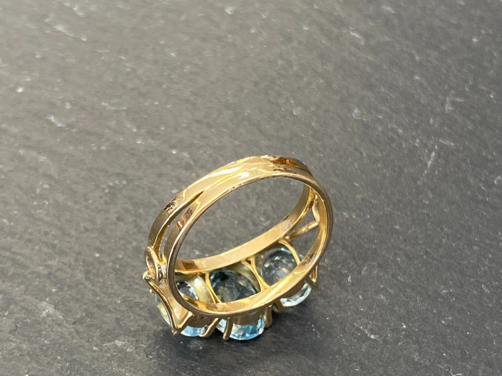 Eleganter Ring Gelbgold Gold 750 18K Aquamarin 3.36ct Grösse 56,5 5,19g
