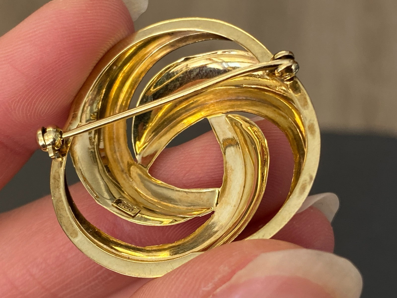 Vintage Brosche Gelbgold Gold 333 4,04g