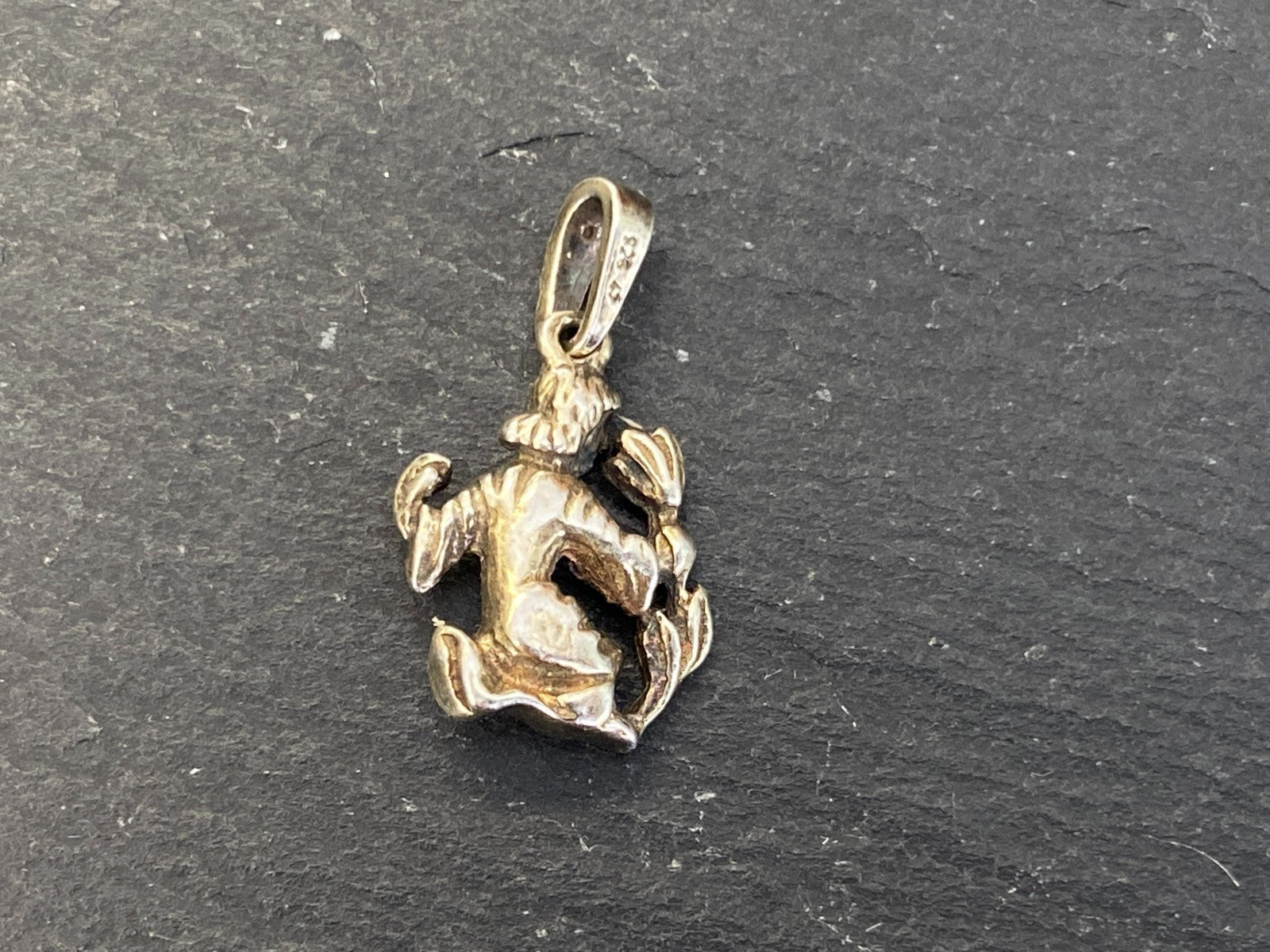 Vintage Anhänger Sterling Silber 925 Mädchen mit Blume