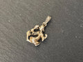 VINTAGE ANHÄNGER STERLING SILBER 925 MÄDCHEN MIT BLUME