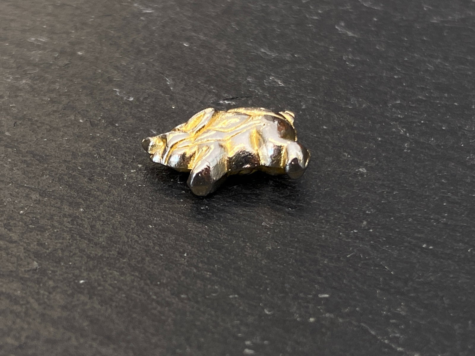 Vintage Schweinchen als Glücksbringer Metall Ehemals vergoldet
