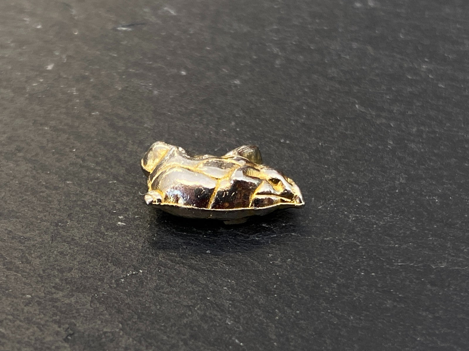 Vintage Schweinchen als Glücksbringer Metall Ehemals vergoldet
