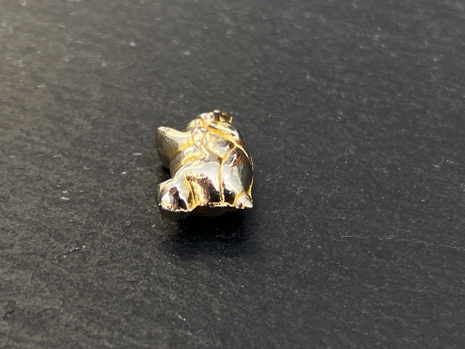 Vintage Schweinchen als Glücksbringer Metall Ehemals vergoldet