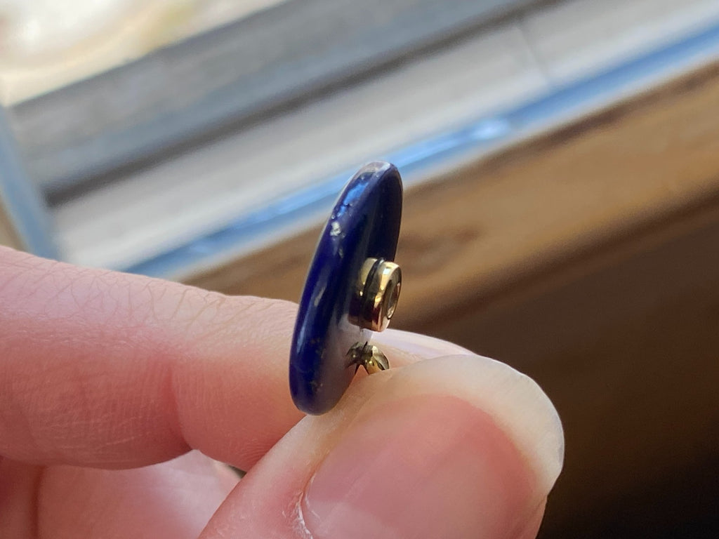 Anhänger aus Lapislazuli Fassung Gold 18K 750 mit Diamant