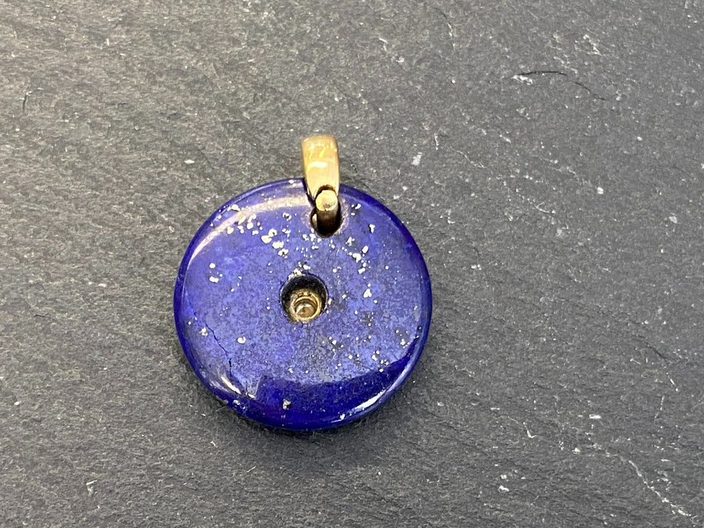 Anhänger aus Lapislazuli Fassung Gold 18K 750 mit Diamant
