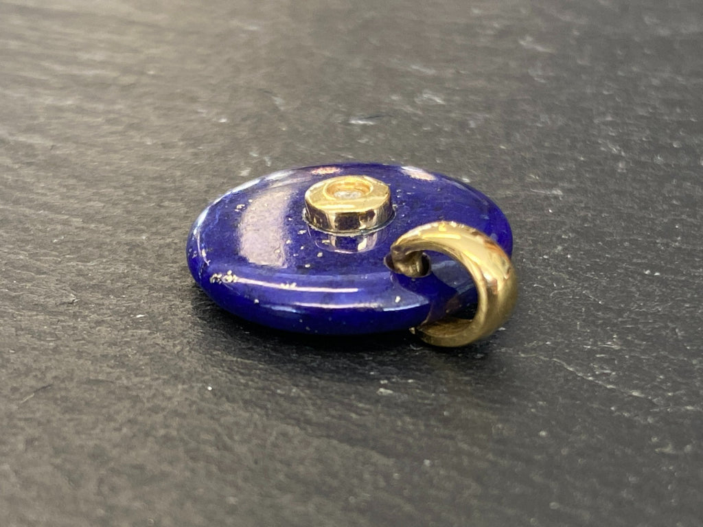 Anhänger aus Lapislazuli Fassung Gold 18K 750 mit Diamant