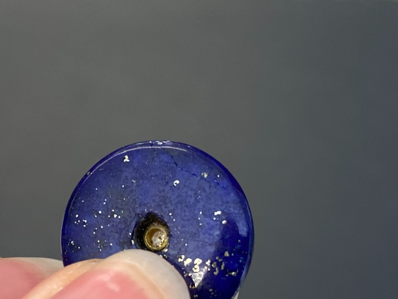 Anhänger aus Lapislazuli Fassung Gold 18K 750 mit Diamant