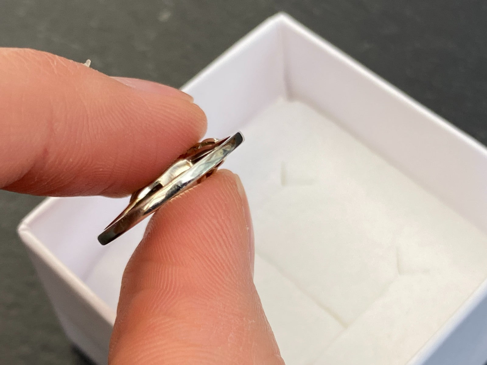 Filigraner Perlenring Ring Weissgold 750 18K Perle Grösse 48,5 1,72g