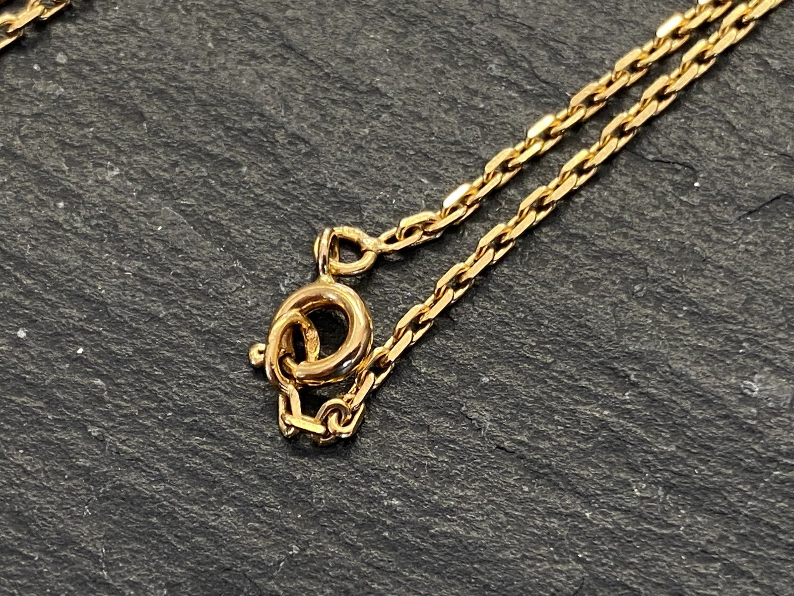 Halskette mit Anhänger Gelbgold Gold 750 18K mit Aquamarin 1,28ct 45,8cm 6,1g