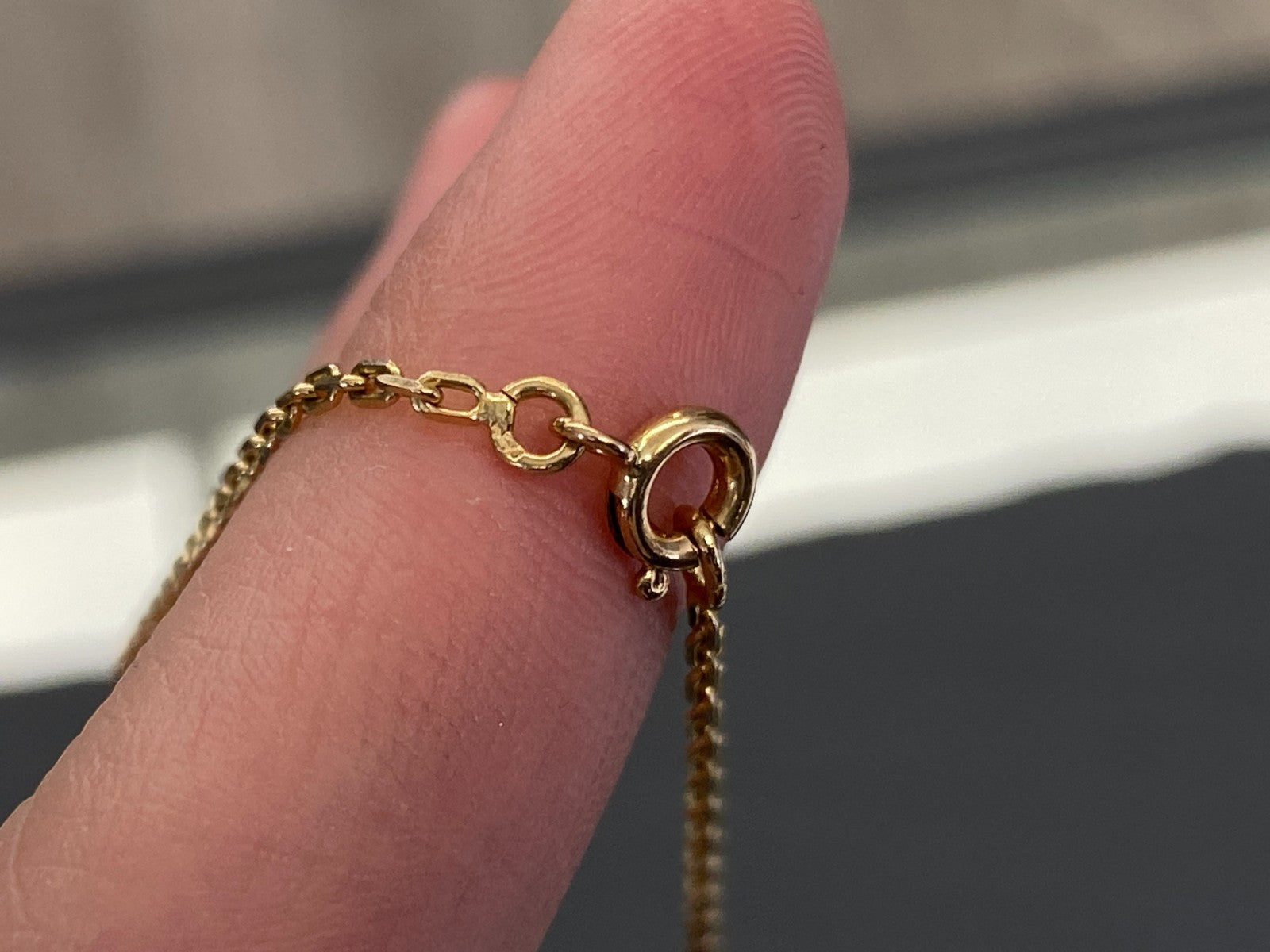 Halskette mit Anhänger Gelbgold Gold 750 18K mit Aquamarin 1,28ct 45,8cm 6,1g