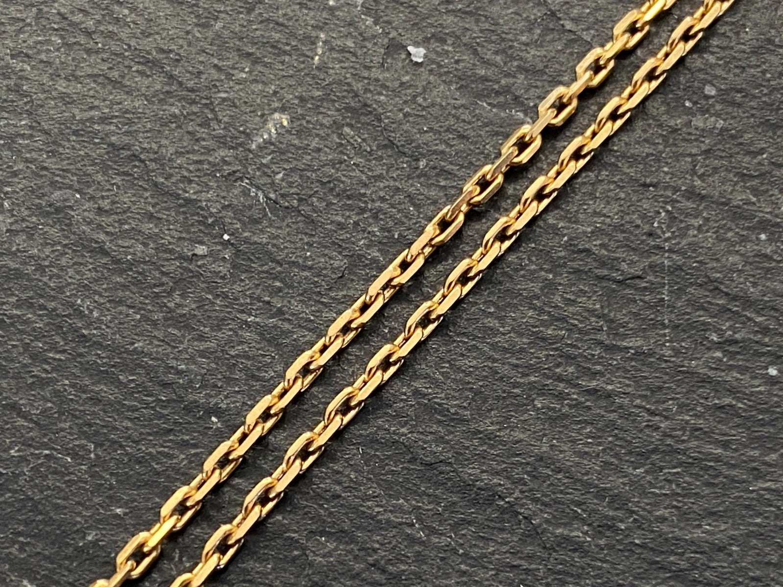 Halskette mit Anhänger Gelbgold Gold 750 18K mit Aquamarin 1,28ct 45,8cm 6,1g