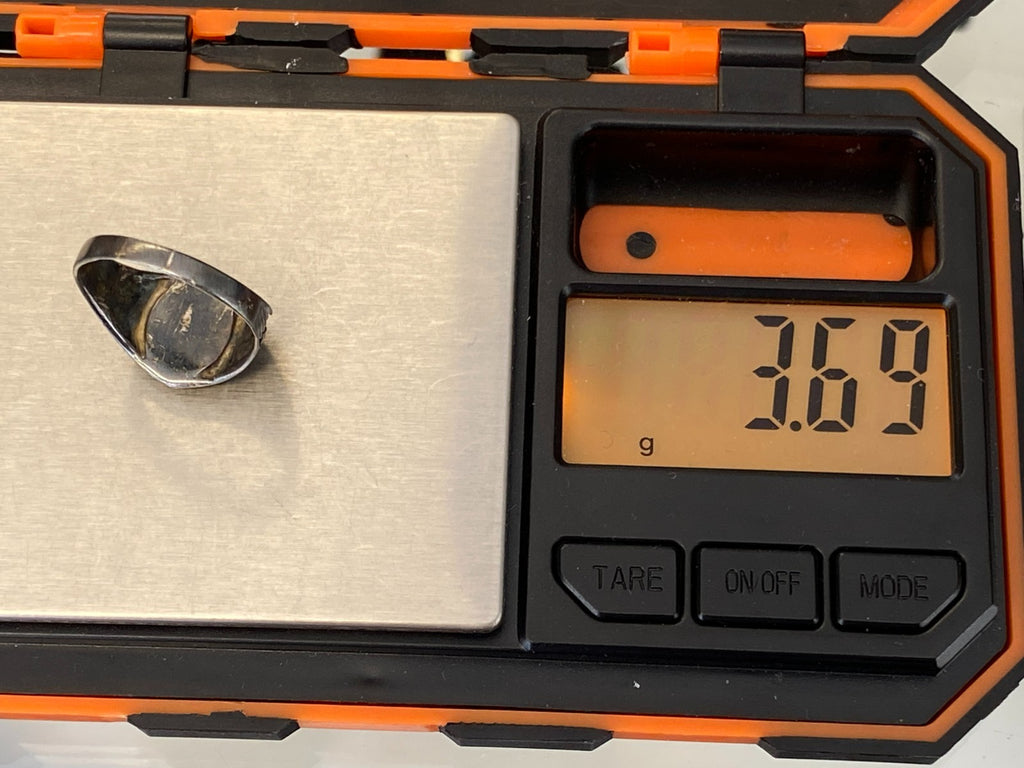 Alter Siegel Ring aus Sterling Silber 950 mit Onyx Grösse 59