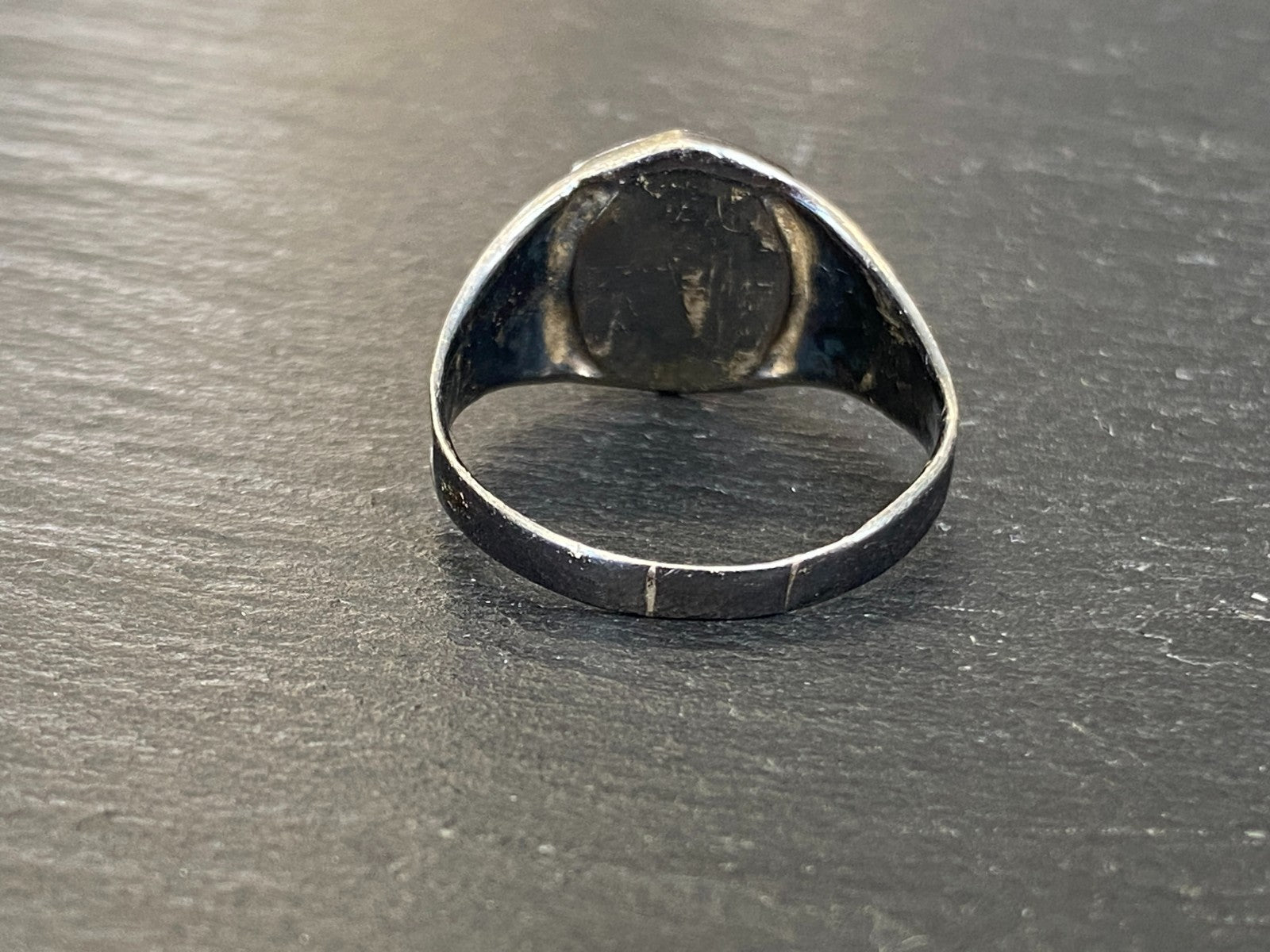 Alter Siegel Ring aus Sterling Silber 950 mit Onyx Grösse 59