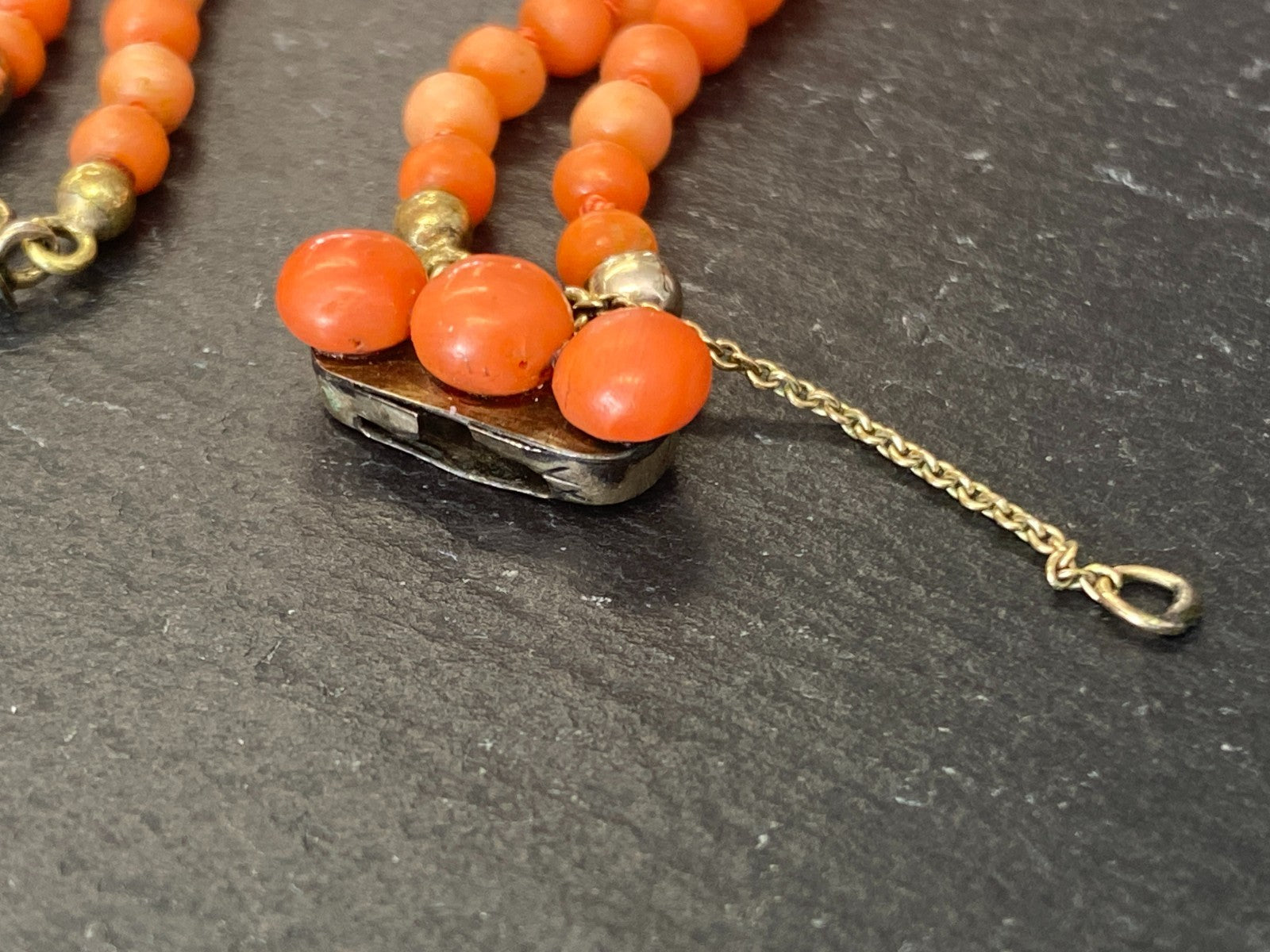 Vintage Korallenkette Kette aus Korall Perlen Perlenkette