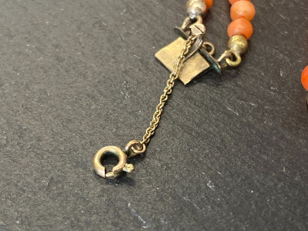 Vintage Korallenkette Kette aus Korall Perlen Perlenkette
