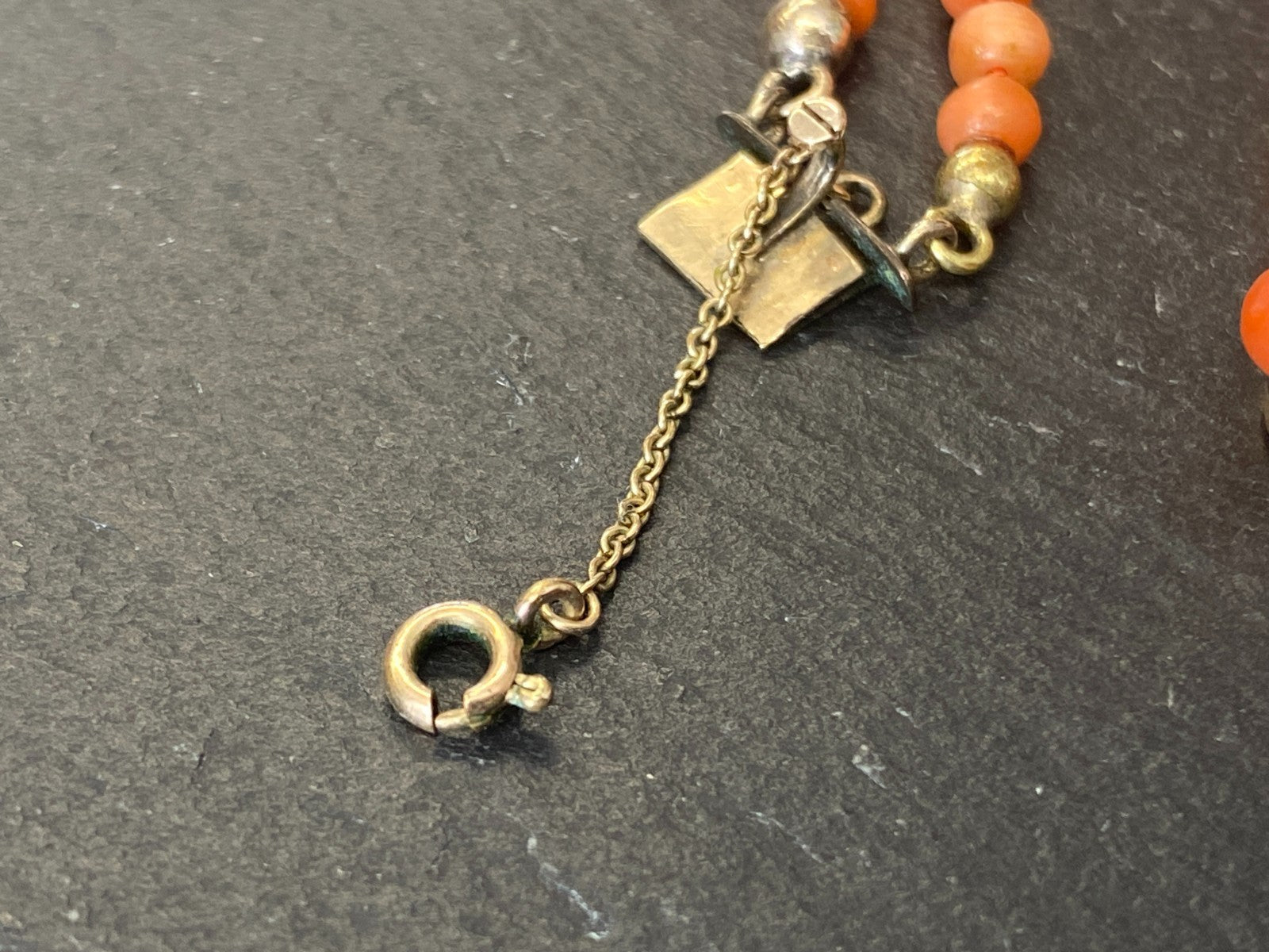 Vintage Korallenkette Kette aus Korall Perlen Perlenkette