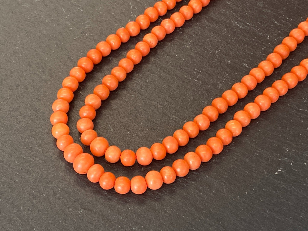 Vintage Korallenkette Kette aus Korall Perlen Perlenkette