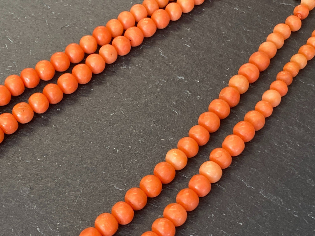 Vintage Korallenkette Kette aus Korall Perlen Perlenkette