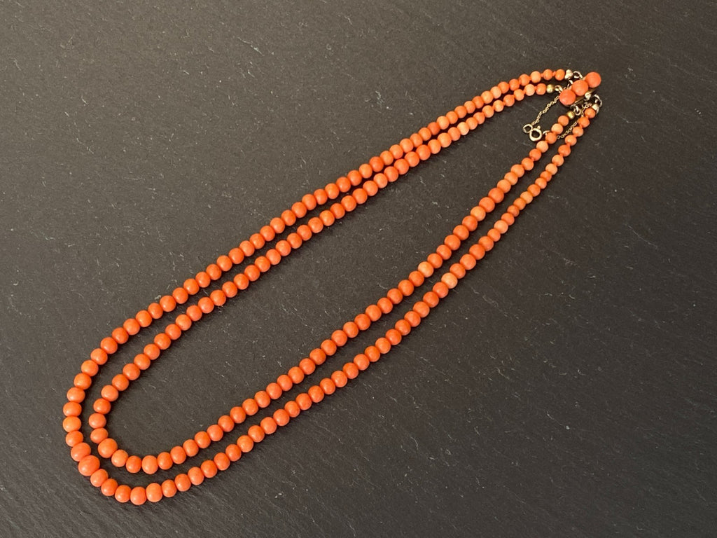 Vintage Korallenkette Kette aus Korall Perlen Perlenkette