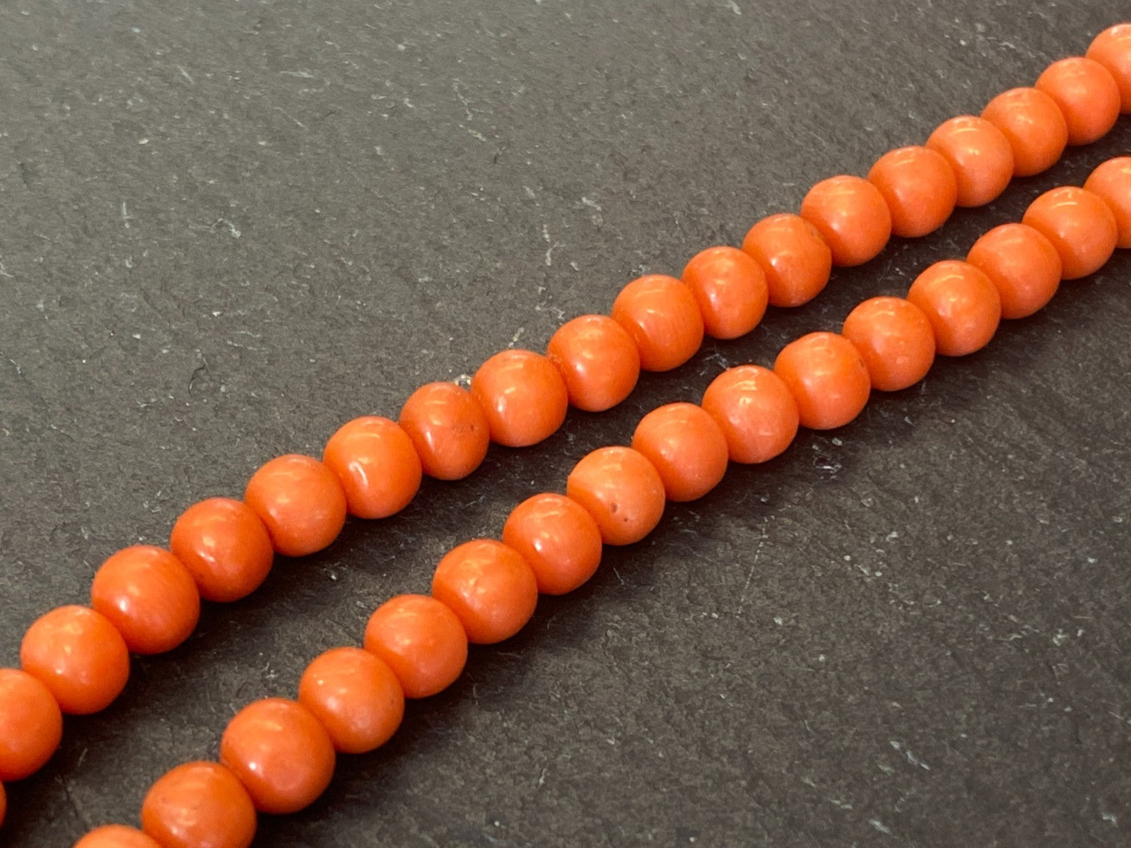 Vintage Korallenkette Kette aus Korall Perlen Perlenkette