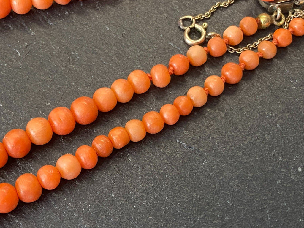 Vintage Korallenkette Kette aus Korall Perlen Perlenkette