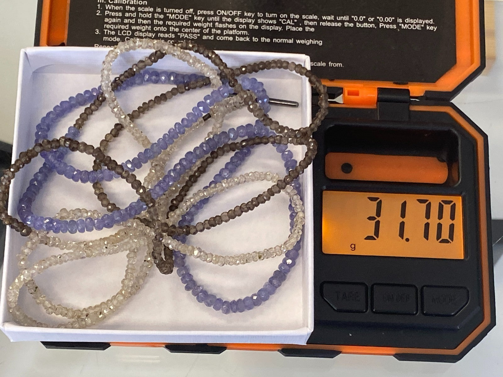 143cm Halskette Turmaline Spinelle Verschluss aus Sterling Silber 925