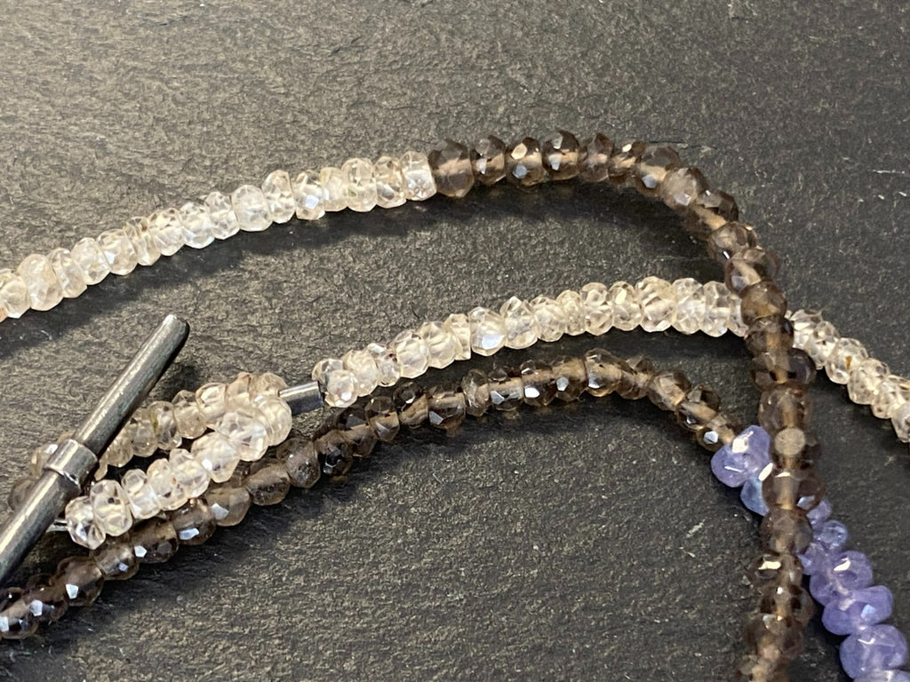 143cm Halskette Turmaline Spinelle Verschluss aus Sterling Silber 925