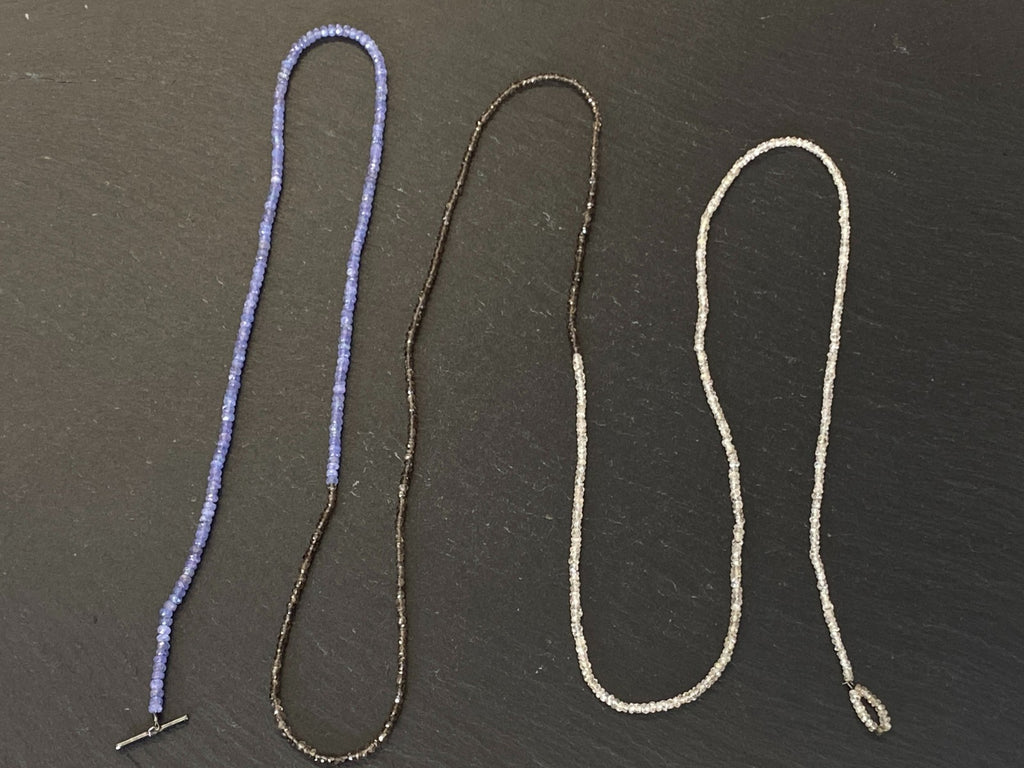 143cm Halskette Turmaline Spinelle Verschluss aus Sterling Silber 925