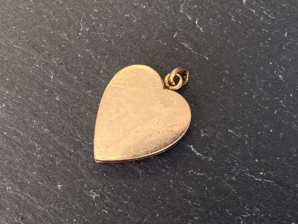 Anhänger in Jugendstil Stil Gelbgold Gold 12K Gravur Granat 3,67g