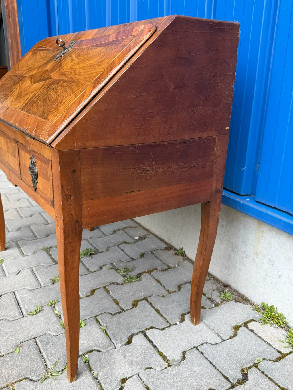 Antiker Louis Xv Sekretär um 1750 Nussbaum Barocksekretär