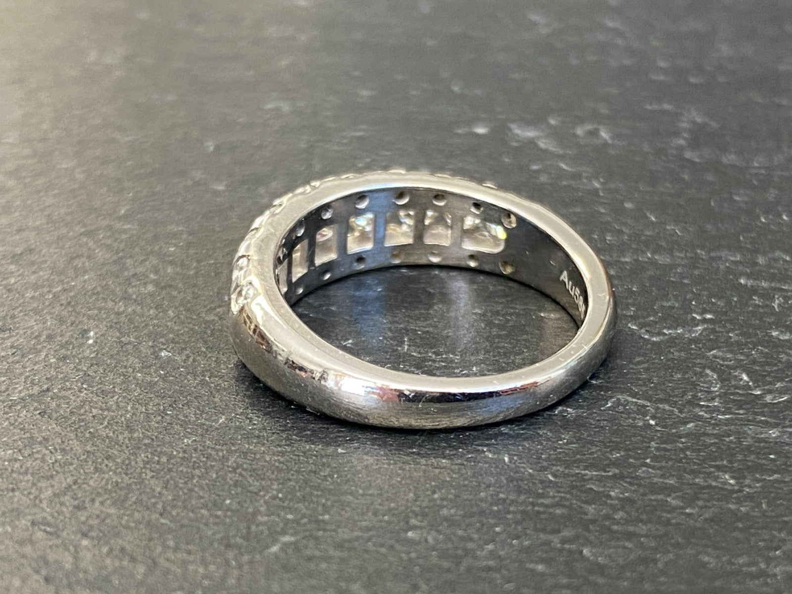 Damenring Ring aus Gold Weissgold 585 14K 1.01ct Diamanten Grösse 53 5,16g