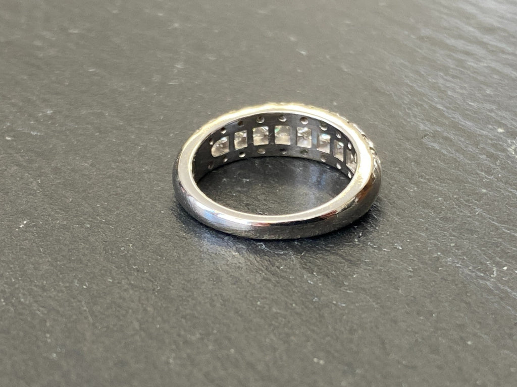Damenring Ring aus Gold Weissgold 585 14K 1.01ct Diamanten Grösse 53 5,16g