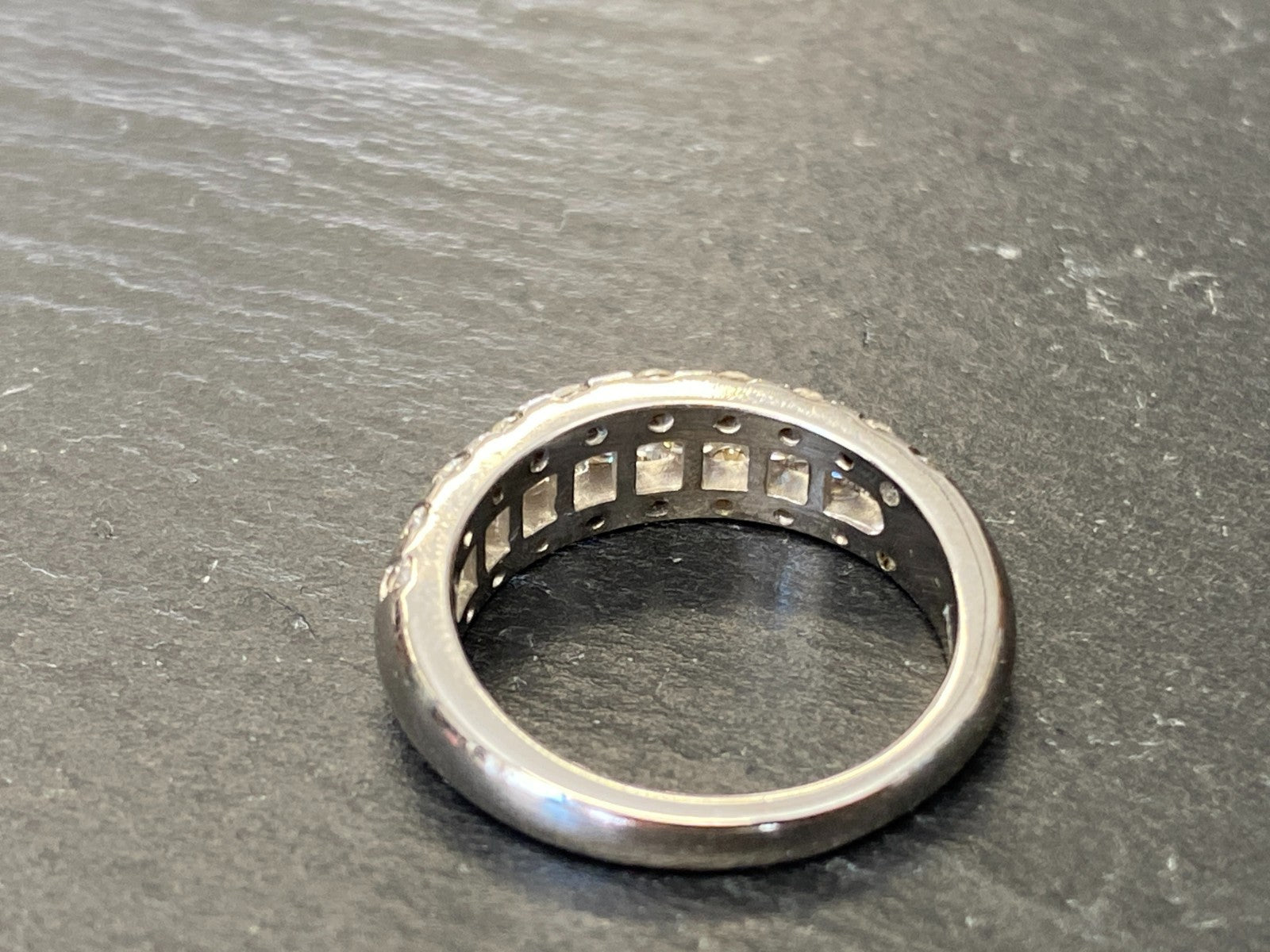 Damenring Ring aus Gold Weissgold 585 14K 1.01ct Diamanten Grösse 53 5,16g