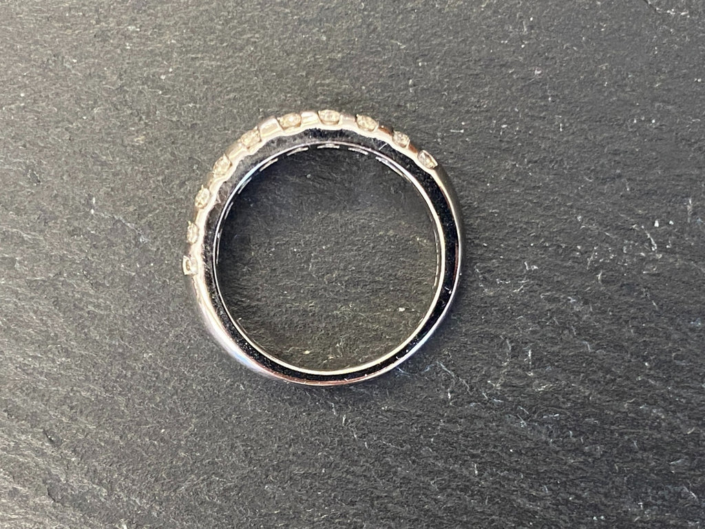 Damenring Ring aus Gold Weissgold 585 14K 1.01ct Diamanten Grösse 53 5,16g