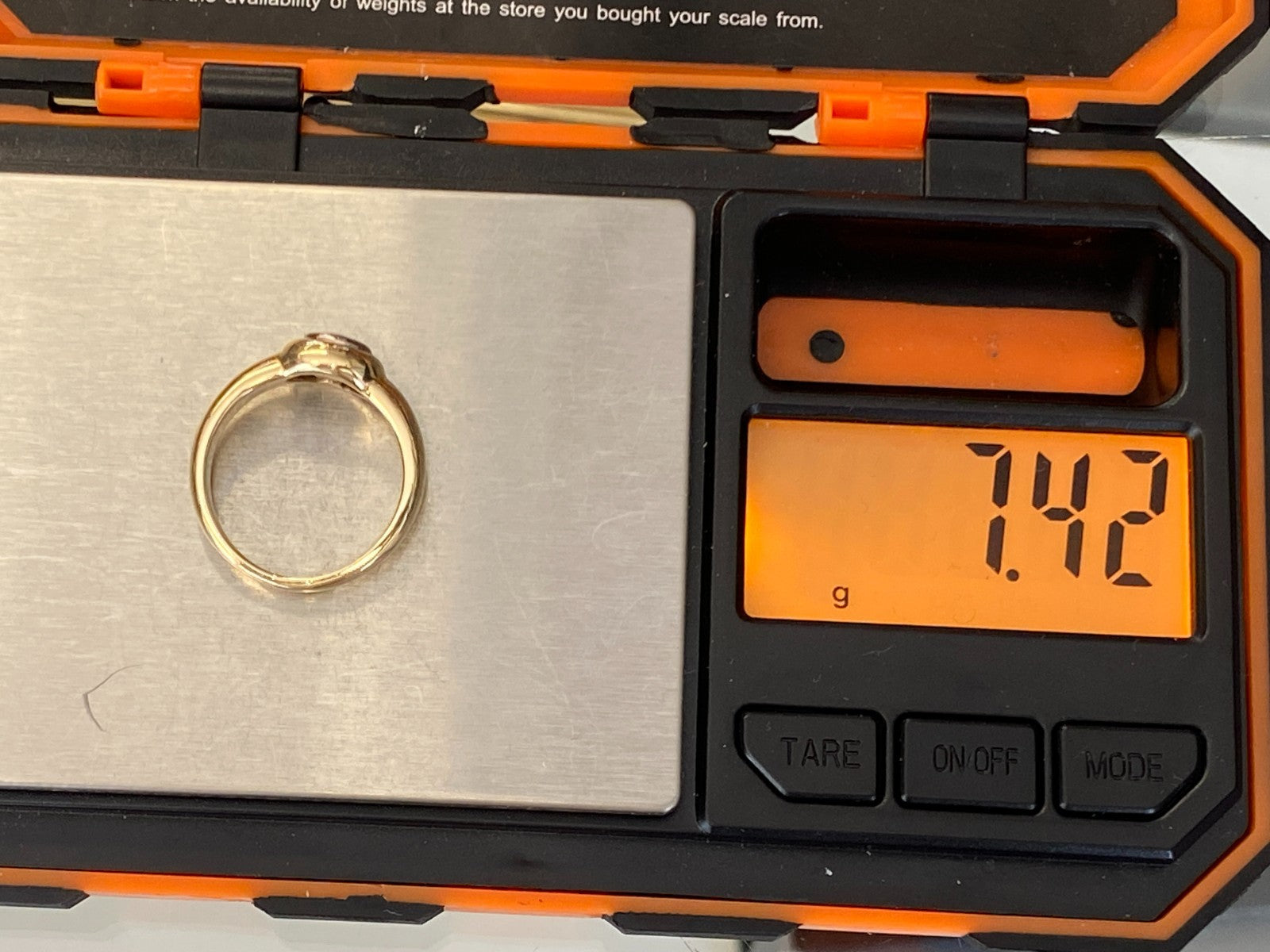 Vintage Damenring Solitär Ring Gelbgold 14K 585 Diamant 0.33ct Gr 56