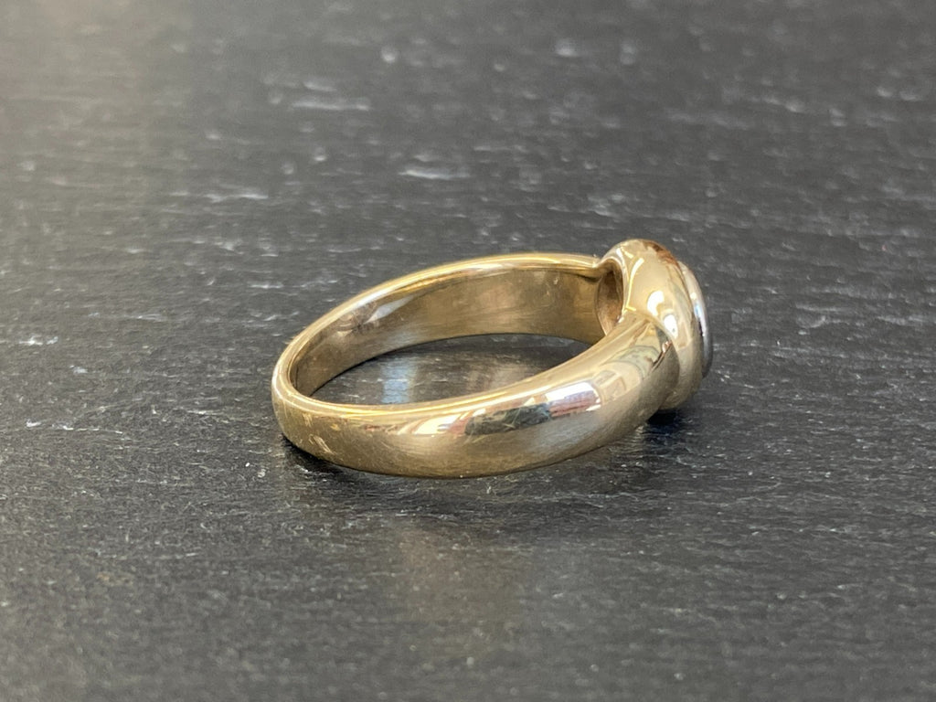 Vintage Damenring Solitär Ring Gelbgold 14K 585 Diamant 0.33ct Gr 56
