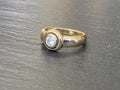 VINTAGE DAMENRING SOLITÄR RING GELBGOLD 14K 585 DIAMANT 0.33ct GR  56