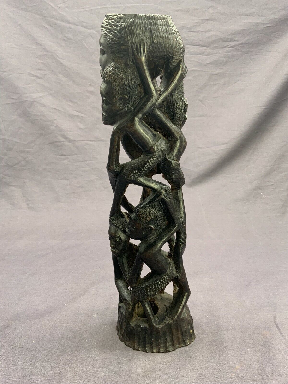 FRUCHTBARKEITSFIGUR AFRIKA SKULPTUR ANTIK HOLZ HANDGESCHNITZT 30cm – Bild 4