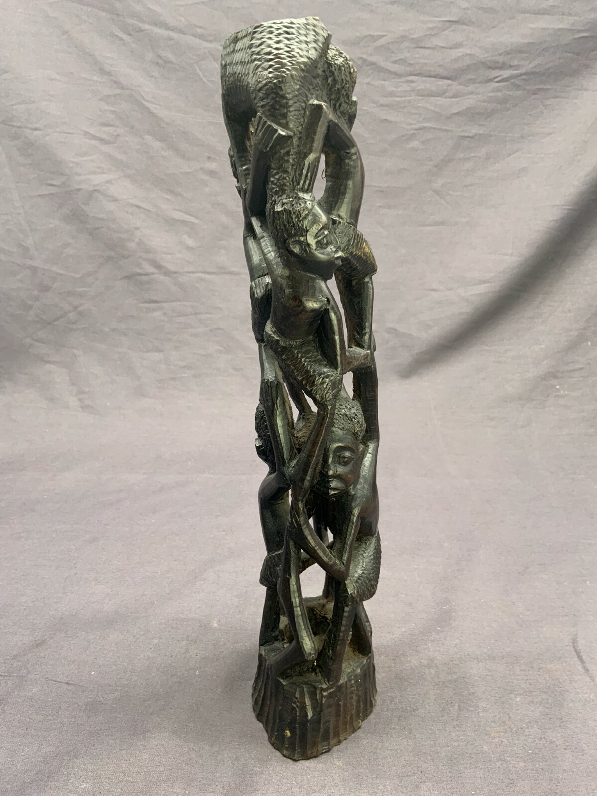FRUCHTBARKEITSFIGUR AFRIKA SKULPTUR ANTIK HOLZ HANDGESCHNITZT 30cm – Bild 5