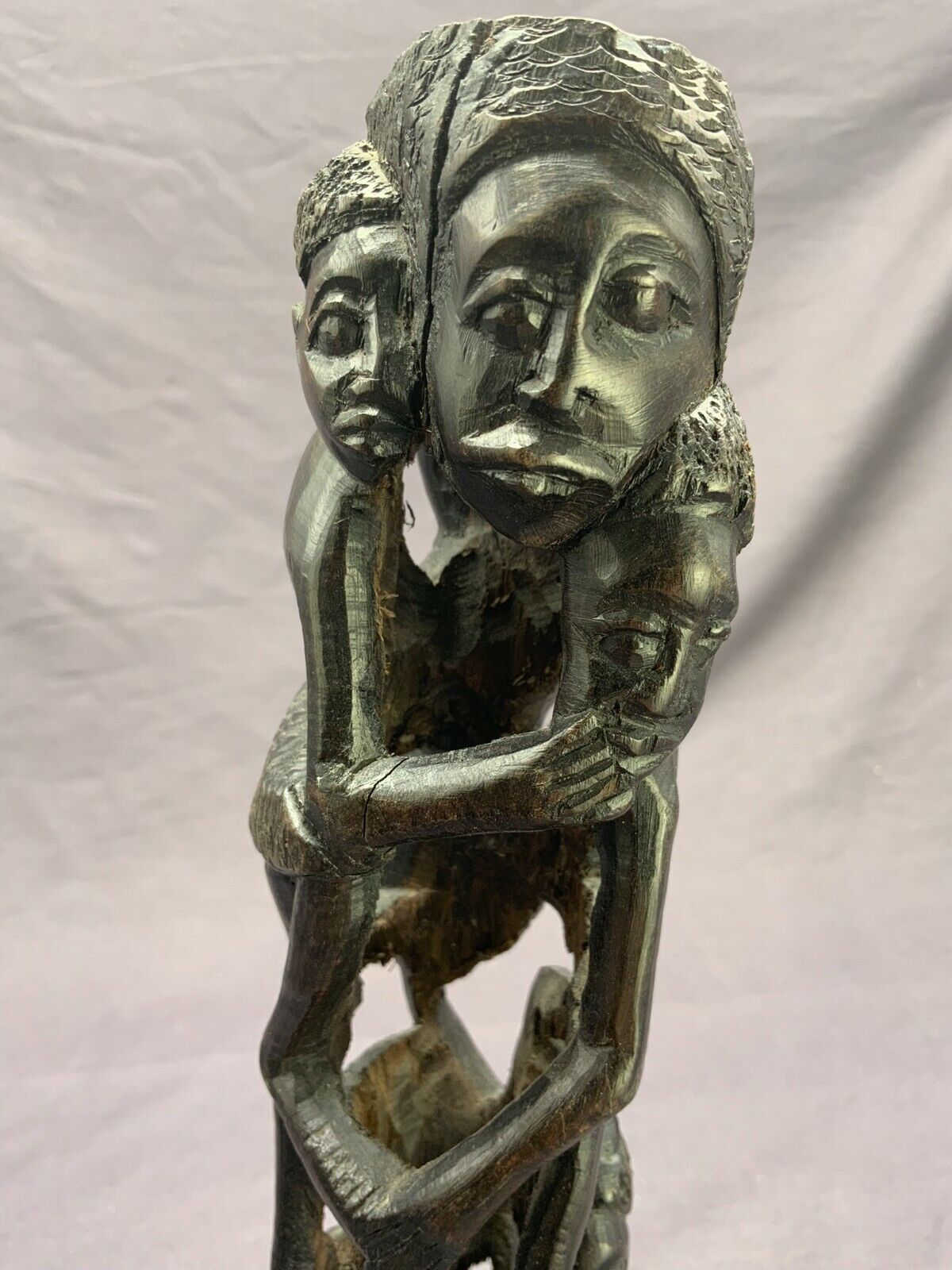 FRUCHTBARKEITSFIGUR AFRIKA SKULPTUR ANTIK HOLZ HANDGESCHNITZT 30cm – Bild 6