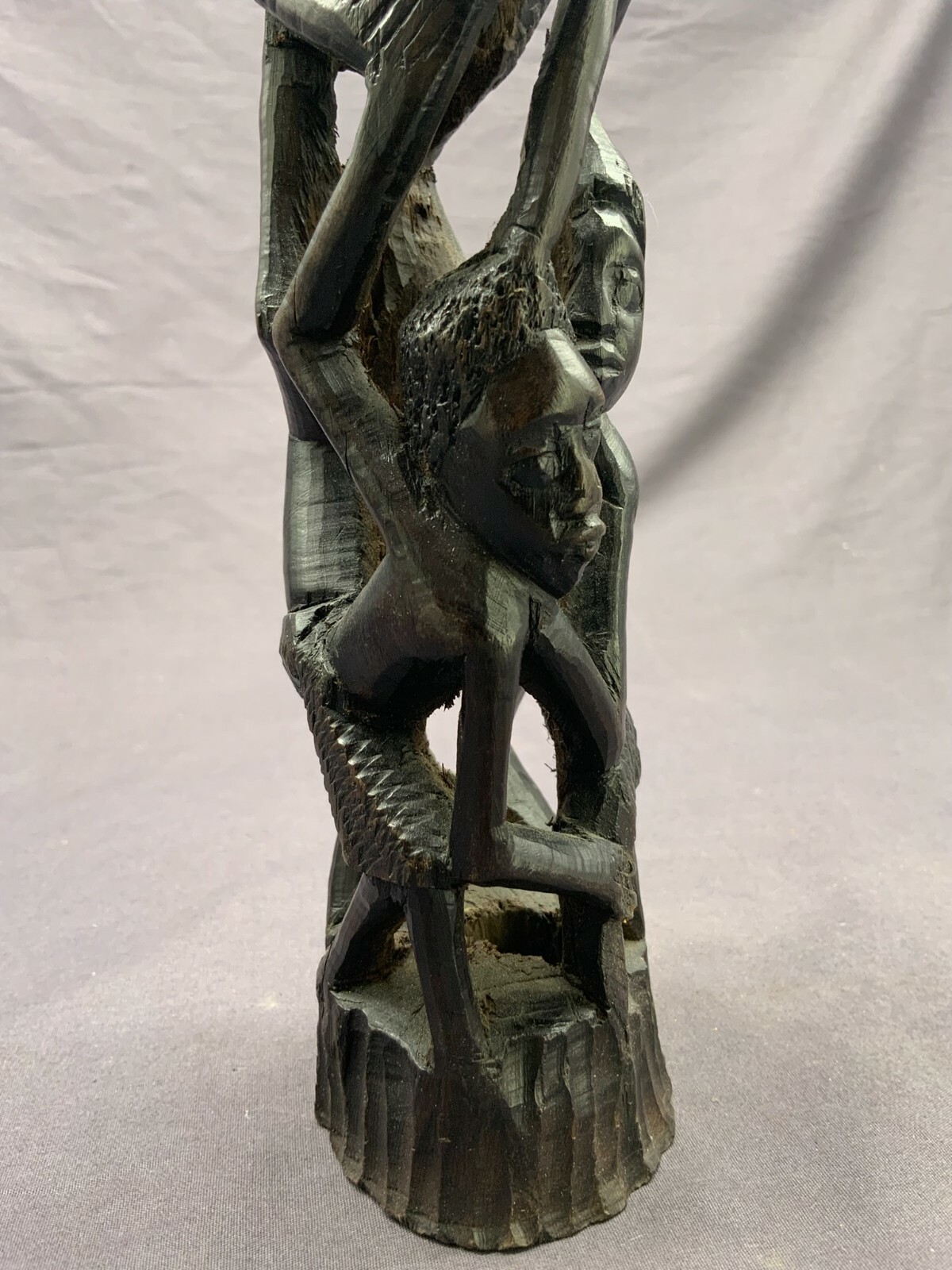 FRUCHTBARKEITSFIGUR AFRIKA SKULPTUR ANTIK HOLZ HANDGESCHNITZT 30cm – Bild 7