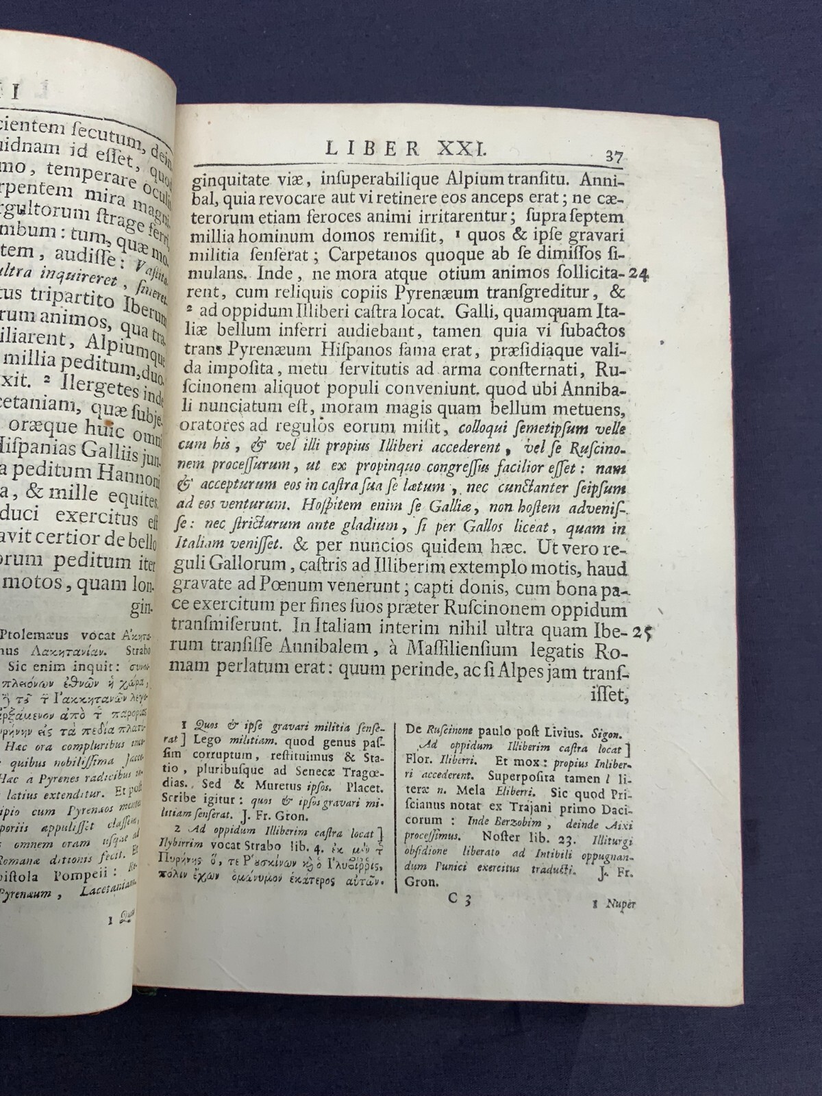 ANTIKES BUCH VON 1740 T. LIVII  PATAVINI HISTORIARUM AB URBE CONDITA – Bild 7