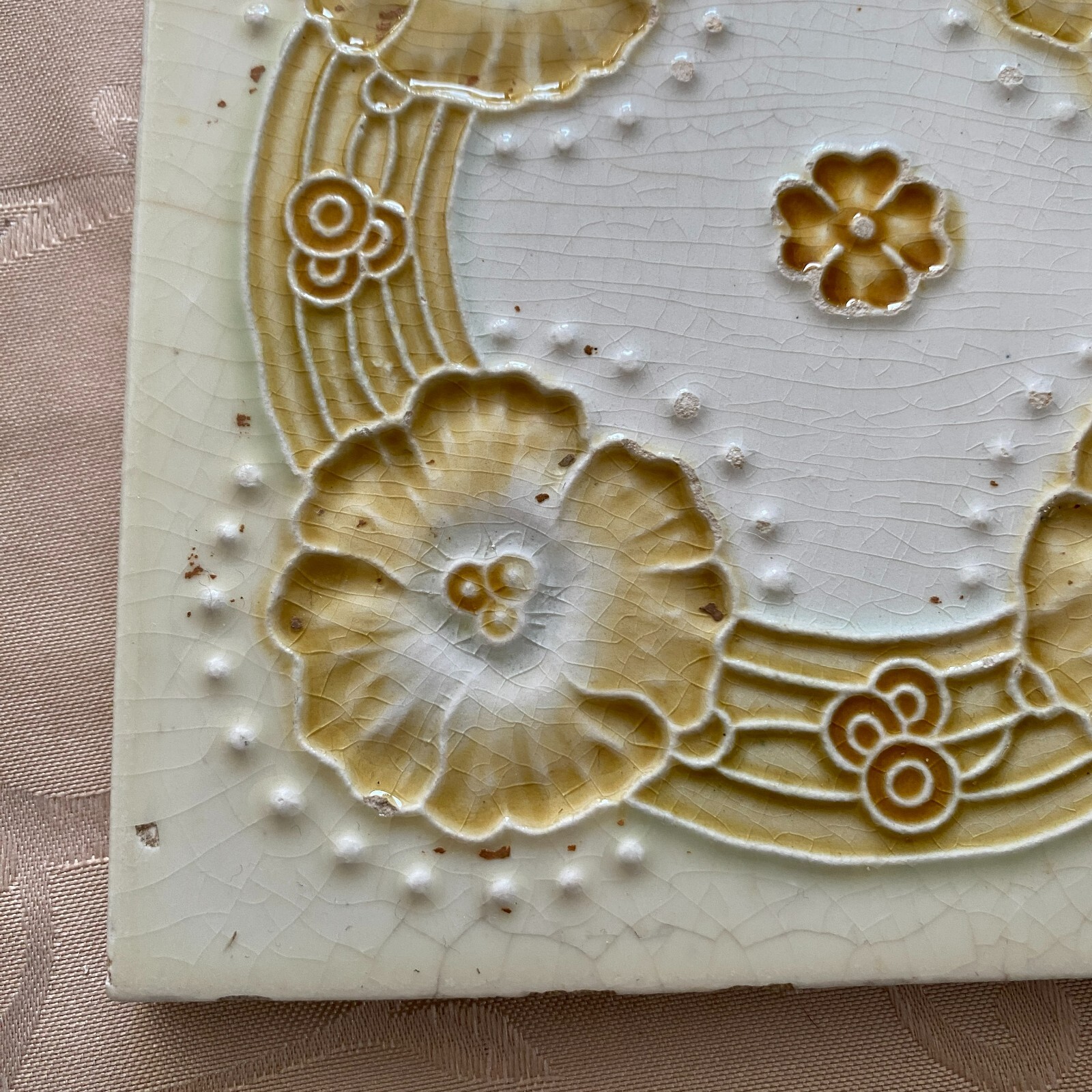 ANTIKE JUGENDSTIL FLIESEN 9 STÜCK SET KACHELN UM 1910 15x15cm AUS KERAMIK – Bild 15