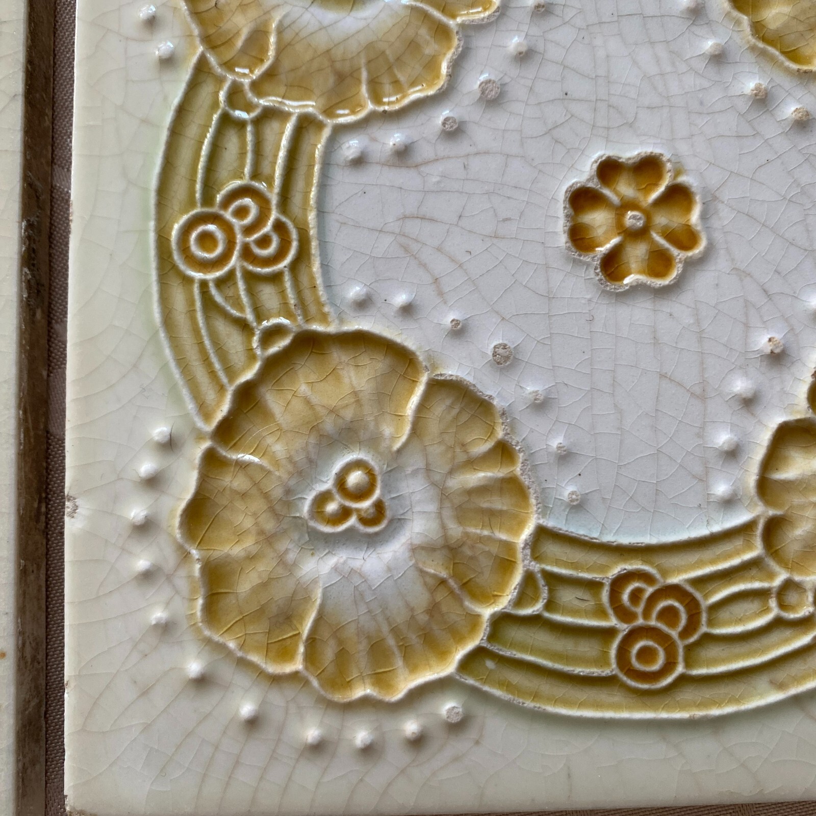 ANTIKE JUGENDSTIL FLIESEN 9 STÜCK SET KACHELN UM 1910 15x15cm AUS KERAMIK – Bild 7