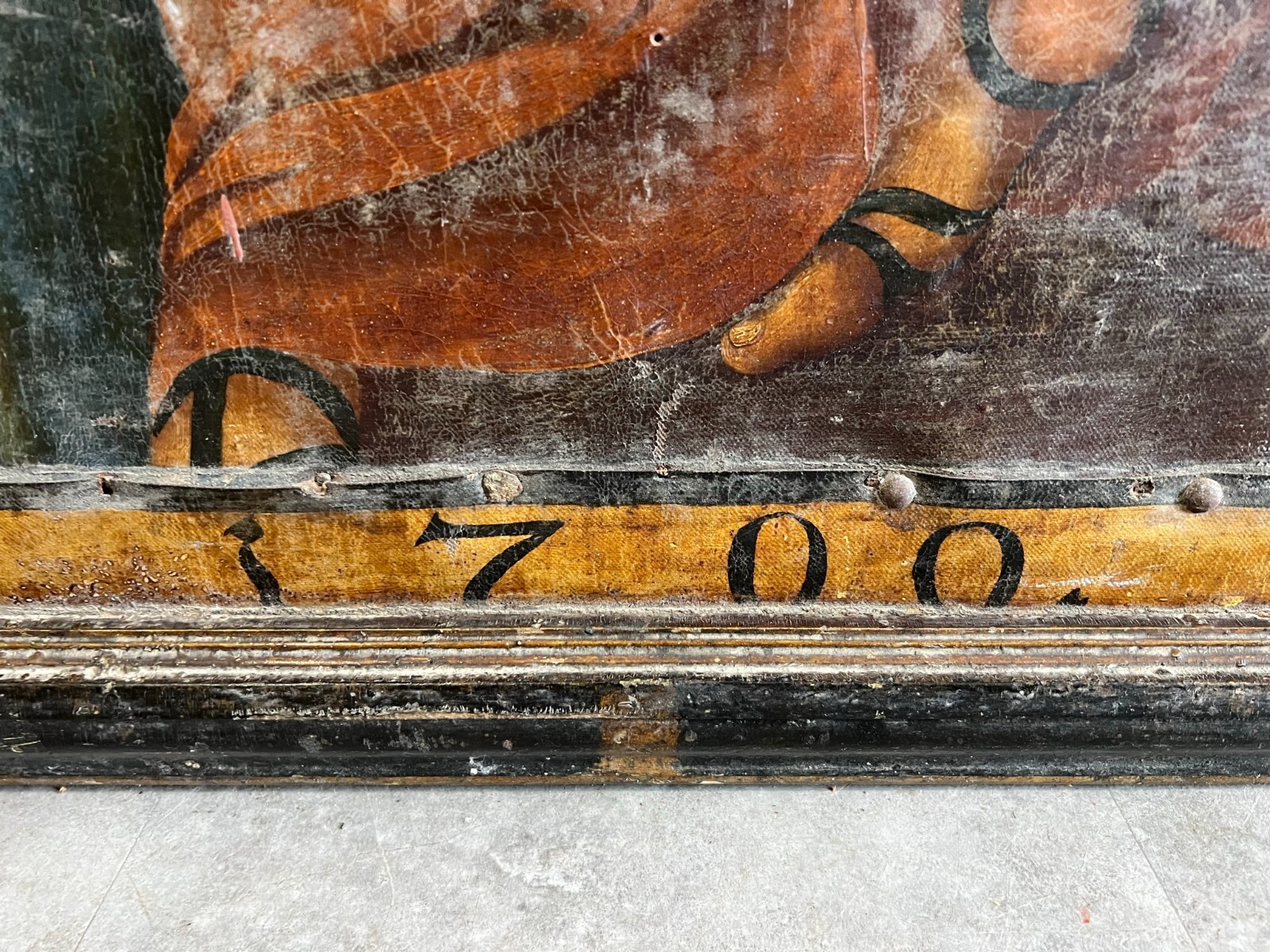 ANTIKES ÖLGEMÄLDE HEILIGE MARIA MIT DEM JESUSKIND 17 TES JH ALTARTAFEL 120x140cm – Bild 12