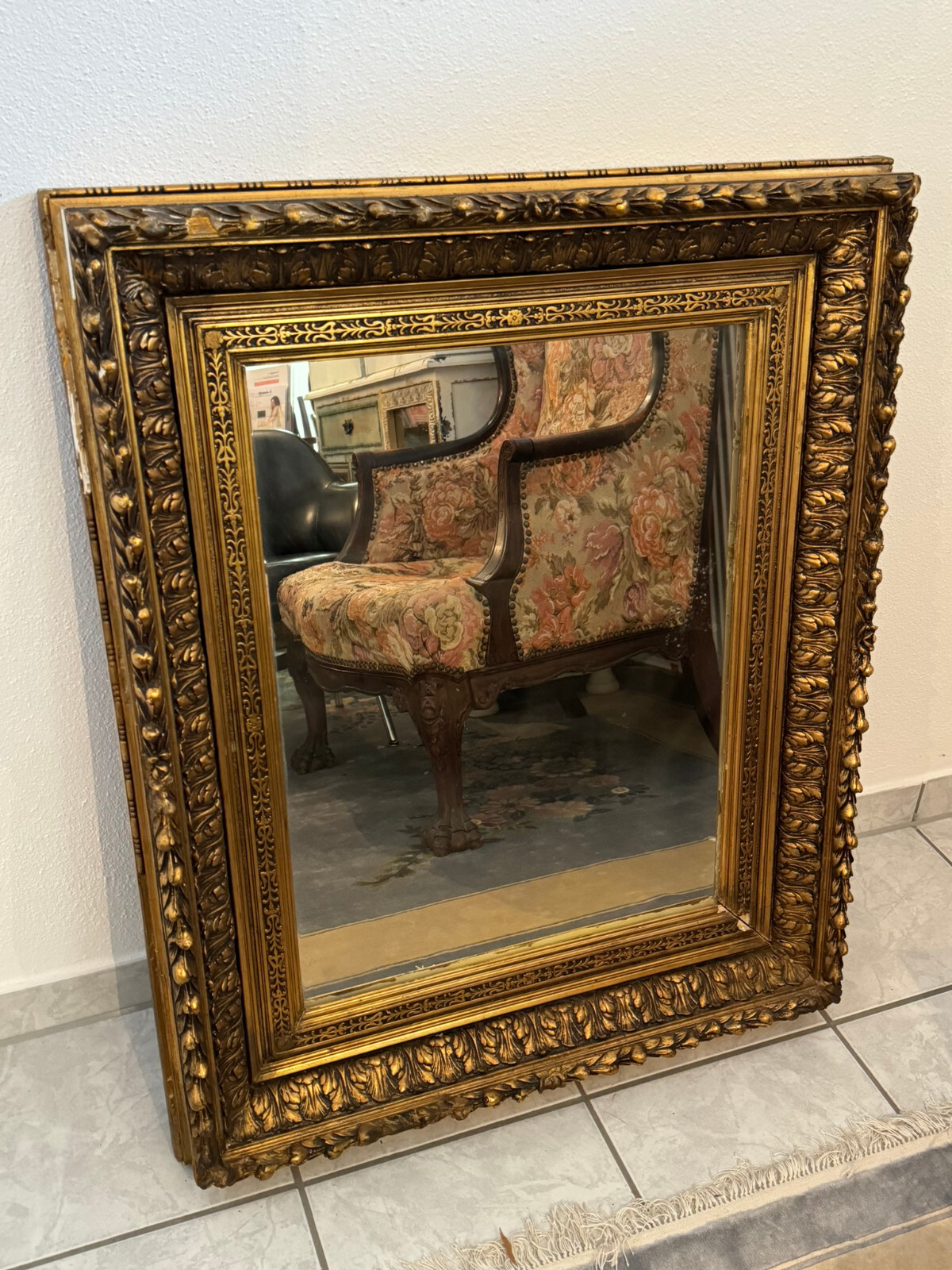 ANTIKER PRUNK WANDSPIEGEL SPIEGEL PRUNKSPIEGEL UM 1920