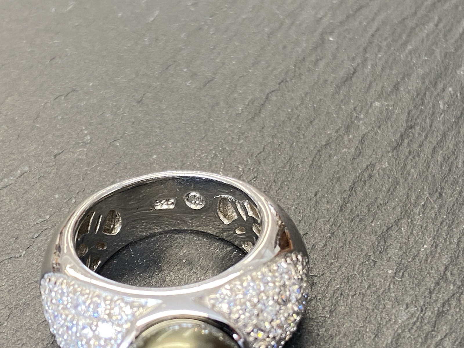 RING 925 STERLING SILBER GLASSTEINE GLAS KUNSTPERLE PERLE GRÖSSE 57 – Bild 7