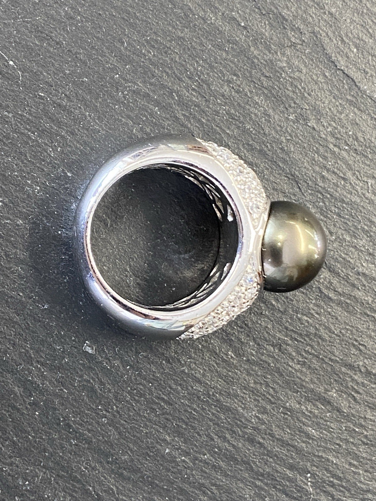 RING 925 STERLING SILBER GLASSTEINE GLAS KUNSTPERLE PERLE GRÖSSE 57 – Bild 10
