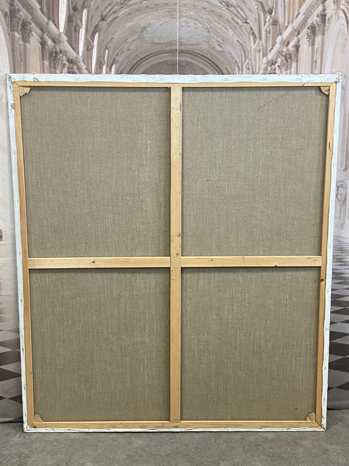 XXXL GEMÄLDE ACRYLGEMÄLDE AUF LEINWAND 130x150cm BLUMEN AUF SÄULE – Bild 10
