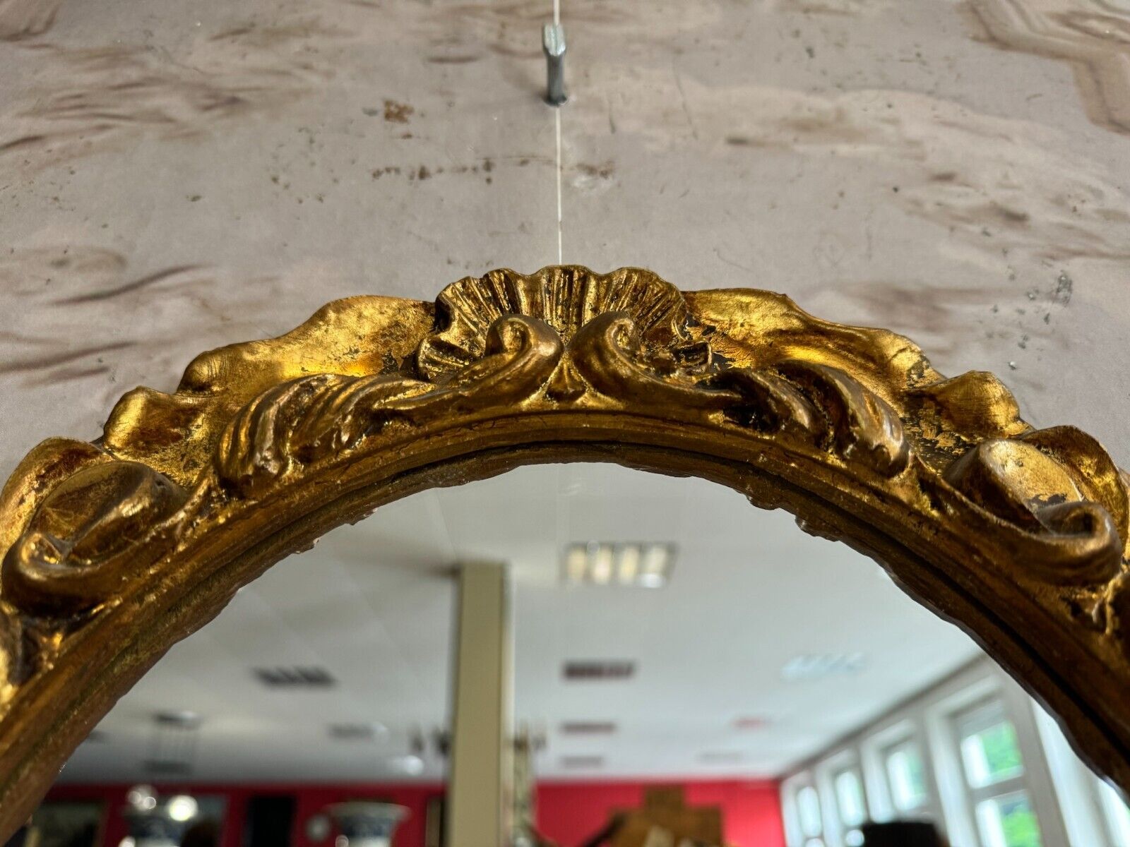 VINTAGE SPIEGEL WANDSPIEGEL PRUNKRAHMEN GOLDFARBEN – Bild 5
